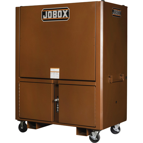 Coffre de chantier et surface de travail sur le terrain, 33" la x 63" p x 80" h, Acier, Rouge Air Extreme Inc.