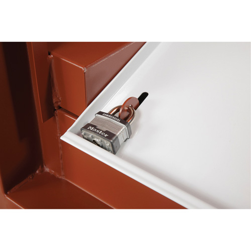 Coffre de chantier et surface de travail sur le terrain, 33" la x 63" p x 80" h, Acier, Rouge Air Extreme Inc.