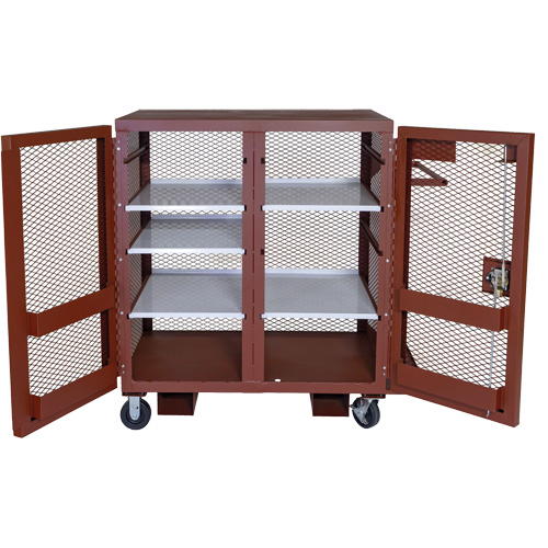 Mobile Mesh Cabinet, Steel, 37 Cubic Feet, Red Air Extreme Inc.