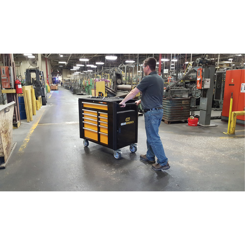 Chariot &agrave; outils &eacute;lectrique, 11 tiroirs, 42-1/2" la x 24-7/16" p x 41" h, Noir/Orange Air Extreme Inc.
