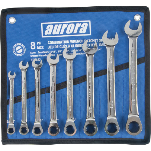 Fixed Head Wrench Set, Combination, 8 Pieces, Imperial Air Extreme Inc.