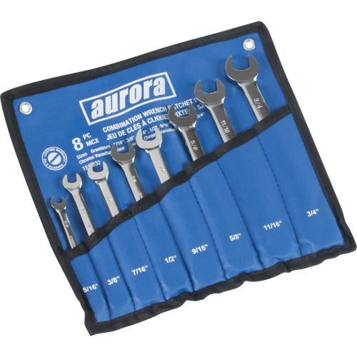 Fixed Head Wrench Set, Combination, 8 Pieces, Imperial Air Extreme Inc.