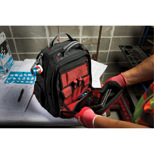 Packout Backpack, 15-3/4" L x 11-4/5" W, Black/Red, Ballistic Air Extreme Inc.