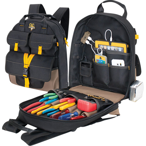 E-Charge Back Pack, 13-1/2" L x 5-1/4" W, Black, Polyester Air Extreme Inc.