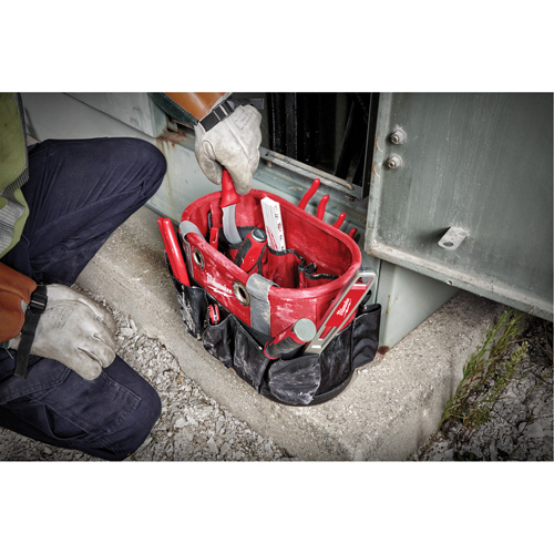 Sac ovale utilitaire, Nylon balistique, 24 pochettes, Noir/Rouge Air Extreme Inc.