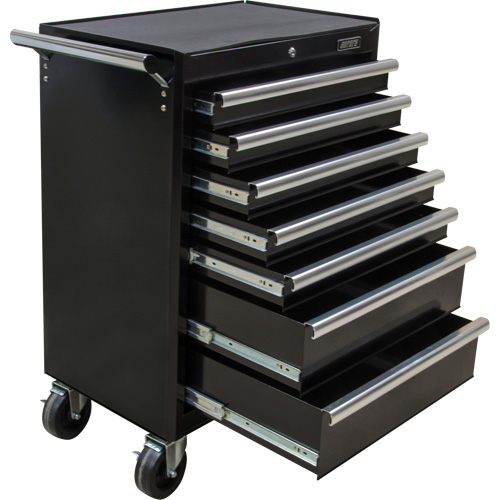 Industrial Tool Cart, 7 Drawers, 27" W x 18-3/4" D x 39" H, Black Air Extreme Inc.
