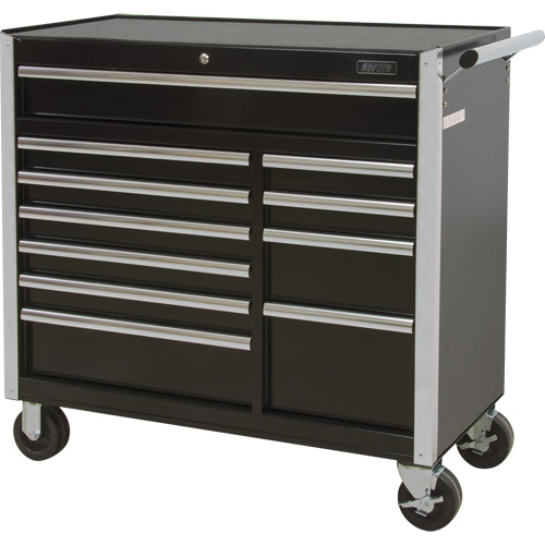 Industrial Tool Cart, 11 Drawers, 41" W x 18-3/4" D x 39-1/3" H, Black Air Extreme Inc.