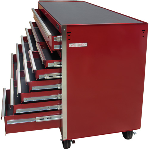 Industrial Tool Cart, 12 Drawers, 56" W x 24-1/2" D x 38-1/8" H, Red Air Extreme Inc.
