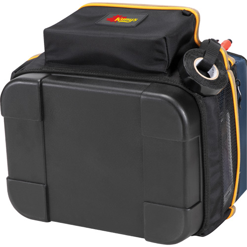Molded Base Electrical/HVAC Tool Carrier, Ballistic Polyester, 20 Pockets, Black/Blue Air Extreme Inc.