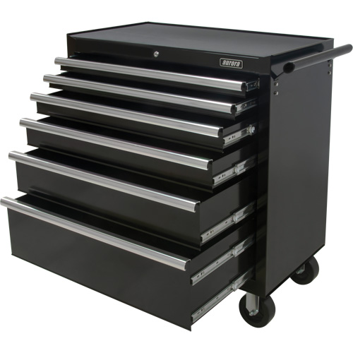 Chariot &agrave; outils industriel, 6 tiroirs, 39" la x 20-4/5" p x 38-1/2" h, Noir Air Extreme Inc.