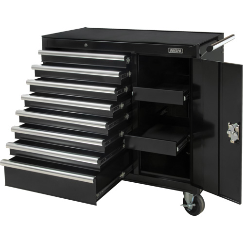 Industrial Tool Cart, 8 Drawers, 44-3/10" W x 21-1/10" D x 36-7/10" H, Black Air Extreme Inc.