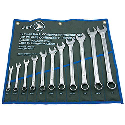 11-Piece SAE Raised Panel Combination Wrench Set, Combination, 11 Pieces, Imperial Air Extreme Inc.