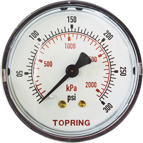 Manom&egrave;tre de rechange,  2", 0 - 175 psi, Fixation arri&egrave;re, Analogique Air Extreme Inc.