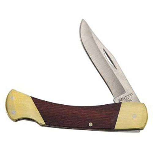 Sportsman Knife with Curved Handle, 2-5/8" Blade, Stainless Steel Blade, Wood Handle Air Extreme Inc.