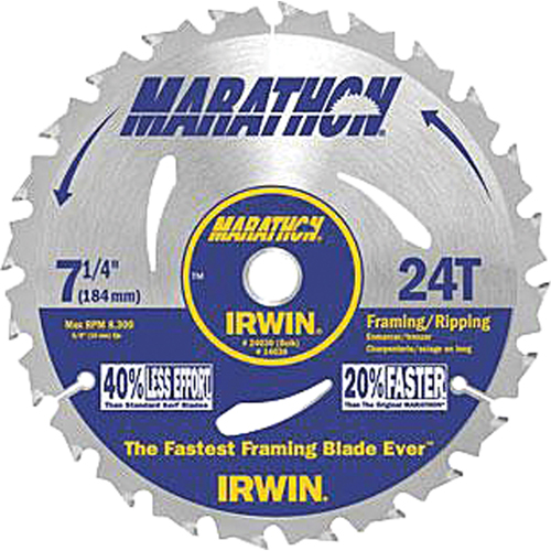 Lames de scie pour entrepreneur - Lames de scie Marathon, 7-1/4", 24 dents Air Extreme Inc.