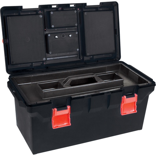 Plastic Tool Box, 22" W x 11" D x 10-1/2" H, Black Air Extreme Inc.
