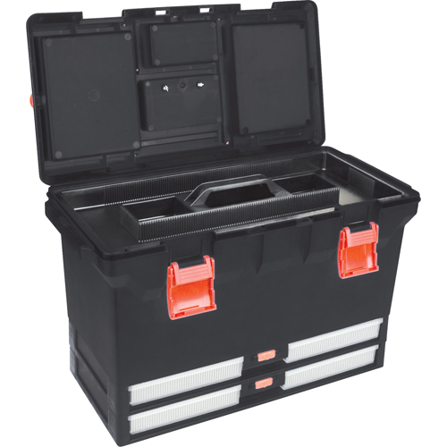 Coffres &agrave; outils en plastique, 22" la x 11" p x 14-1/2" h, Noir Air Extreme Inc.