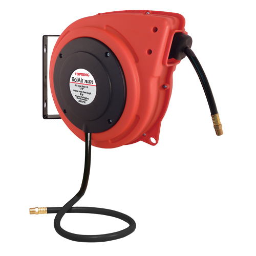 Rolair Automatic Rewind Hose Reel With PVC Hose, Air, 1/4" x 33', Single Hose, 300 psi Air Extreme Inc.