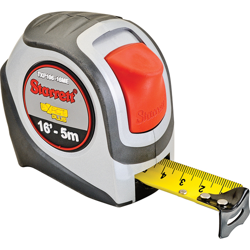 High Visibility Orange Tape Measure, 1" x 16'/5 m, 1/16" Graduations Air Extreme Inc.