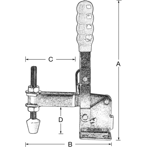 Vertical Hold-Down Clamps, 600 lbs. Clamping Force, Vertical Air Extreme Inc.