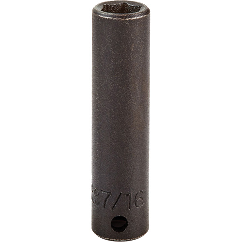 Socket, Impact, 7/16", 3/8" Drive, 6 Points, Deep Air Extreme Inc.