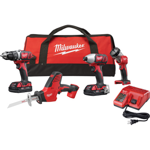 M18 Cordless 4-Tool Combo Kit, Lithium-Ion, 18 V Air Extreme Inc.