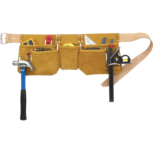 Journeyman's Carpenter Tool Belt, Leather, Tan Air Extreme Inc.