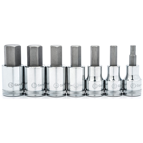 Metric Bit Socket Set, Hex, 1/2" Drive, 7 Pcs Air Extreme Inc.