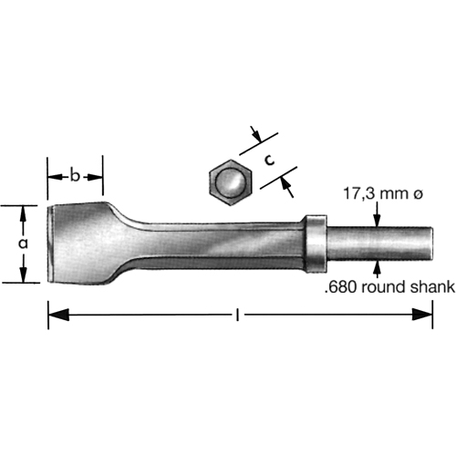 Pneumatic Chisel With  Retaining Collar Air Extreme Inc.