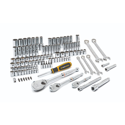 Jeu d'outils pour m&eacute;caniciens &agrave; 6 et 12 pans standards et profonds de 1/4", 3/8" et 1/2" SAE/m&eacute;triques Air Extreme Inc.
