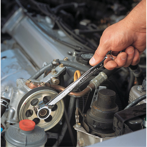 72-Tooth 12 Point Reversible Ratcheting SAE Wrench Set with Tool Roll, Combination, 7 Pieces, Imperial Air Extreme Inc.