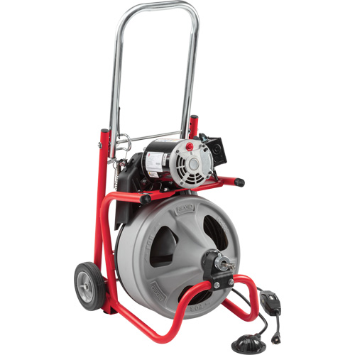 K-400 Autofeed Drum Machine with C-45IW cable, Electric, 1/2" x 75' and 3/8" x 100' Air Extreme Inc.
