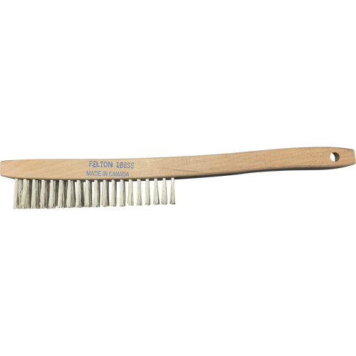 Curved-Handle Scratch Brushes, Stainless Steel, 4 x 19 Wire Rows, 14" Long Air Extreme Inc.