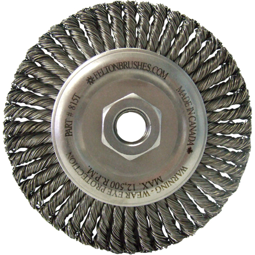 Wire Wheel Brushes, 5-7/8" Dia., 0.02" Fill, 5/8"-11 Arbor, Steel Air Extreme Inc.