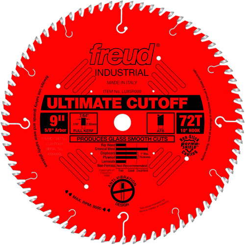Lames de scie industrielle TCS - finition et coupe en travers, 9", 72 dents, Pour Bois Air Extreme Inc.