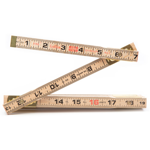 R&egrave;gle Red End avec deux rallonges de r&egrave;gle &agrave; glissi&egrave;re de 6", 6' lo, Bois, Graduations de 1/16" Air Extreme Inc.