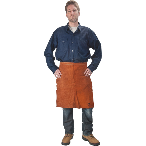 Leather Apron, Waist, 24" L, Lava Brown Air Extreme Inc.