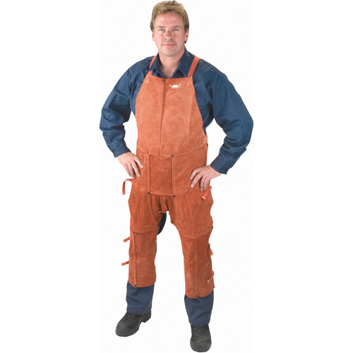 Leather Apron & Chaps, Split-Leg Bib, 42" L, Lava Brown Air Extreme Inc.