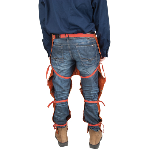 Tablier fendu aux jambes et jambi&egrave;res en cuir, 40" lo, Lava Brown Air Extreme Inc.