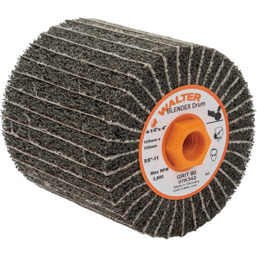 Tambours de finition Two-In-One, 4-1/4" dia. x 4" la, 5/8"-11 Arbre, Grain 80 Air Extreme Inc.