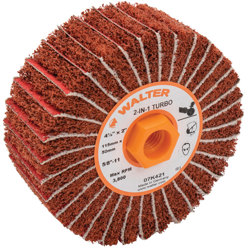 Two-In-One Turbo Drums, 4-1/2" Dia. x 2" W, 5/8"-11 Arbor, 60 Grit Air Extreme Inc.