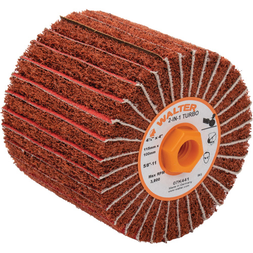 Two-In-One Turbo Drums, 4-1/2" Dia. x 4" W, 5/8"-11 Arbor, 60 Grit Air Extreme Inc.