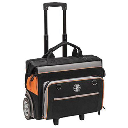 Tradesman Pro Rolling Tool Bag, Ballistic Polyester, 24 Pockets, Black/Orange Air Extreme Inc.