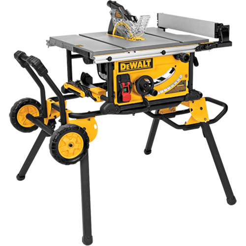 Scie de table pour chantier avec support roulant, 15 A, 4800 tr/min Air Extreme Inc.