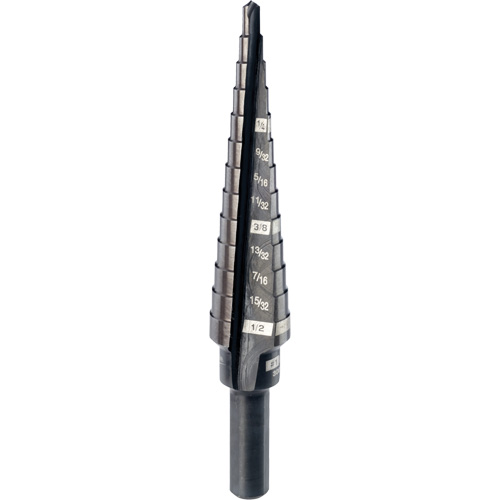 #1 Step Drill Bit, 1/8" - 1/2" , 1/32" Increments, High Speed Steel Air Extreme Inc.