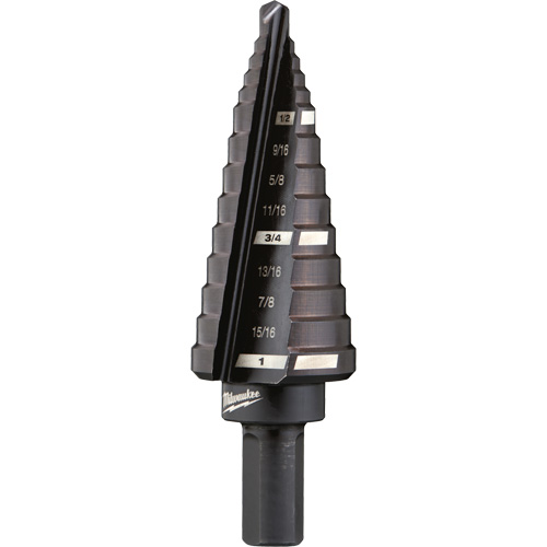 #8 Step Drill Bit, 1/2" - 1" , 1/16" Increments, High Speed Steel Air Extreme Inc.