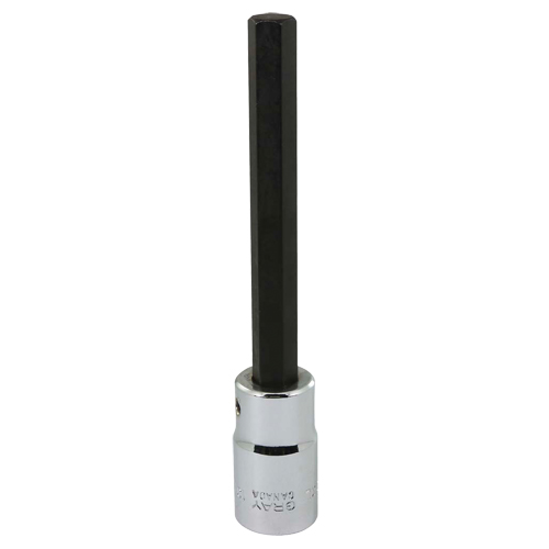 Extra Long Bit Socket, Hex, 10 mm x 128 mm L, 1/2" Square Drive Drive Air Extreme Inc.