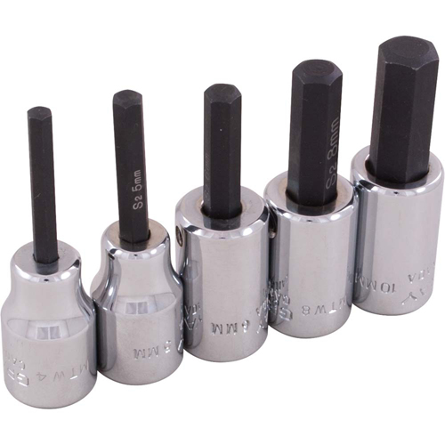 Hex Head Socket Set, Hex, 3/8" Drive, 5 Pcs Air Extreme Inc.