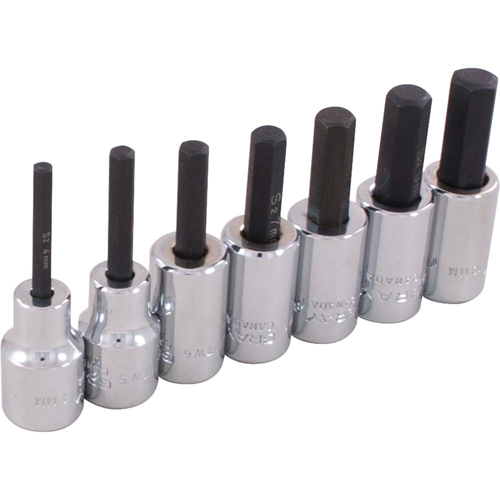Hex Head Socket Set, Hex, 3/8" Drive, 7 Pcs Air Extreme Inc.