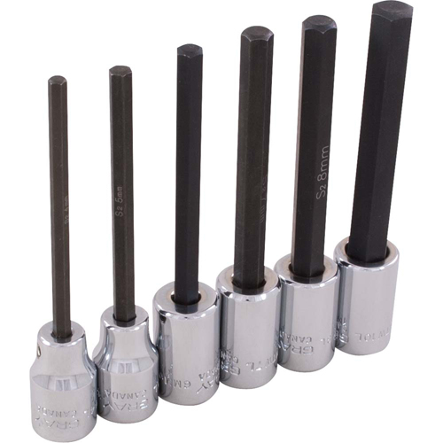 Hex Head Socket Set, Hex, 3/8" Drive, 6 Pcs Air Extreme Inc.